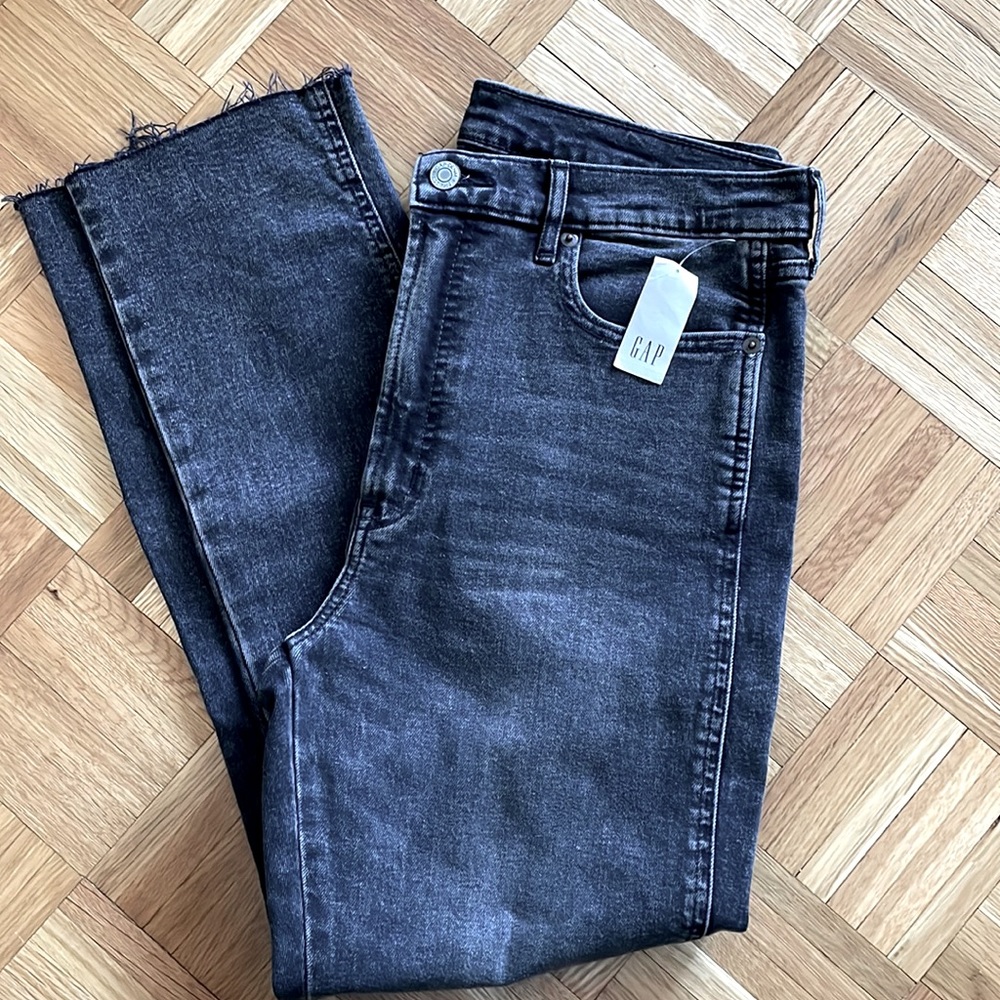 Black GAP denim - cigarette high rise fit